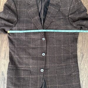 Ermenegildo Zegna Dark Brown Textured Blazer